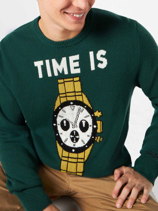 Man sweater with Time is Money print