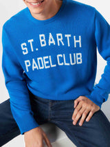 Herrenpullover mit Jacquard-Aufdruck des St. Barth Padel Club