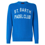 Herrenpullover mit Jacquard-Aufdruck des St. Barth Padel Club