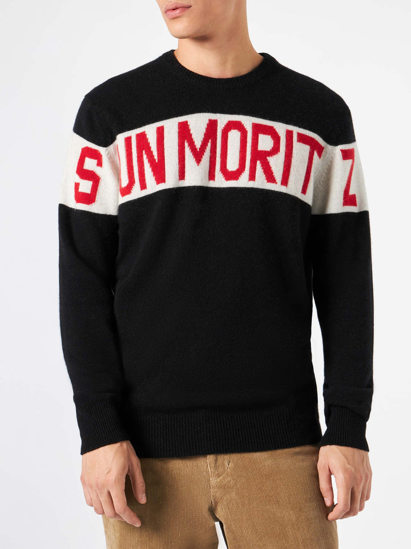 Maglione da uomo con stampa Sun Moritz