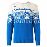 Man crewneck sweater with Courmayeur embroidery