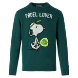 Man green sweater with Snoopy print | SNOOPY - PEANUTS™ SPECIAL EDITION