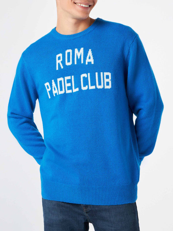 Herrenpullover mit Roma Padel Club-Jacquard-Print