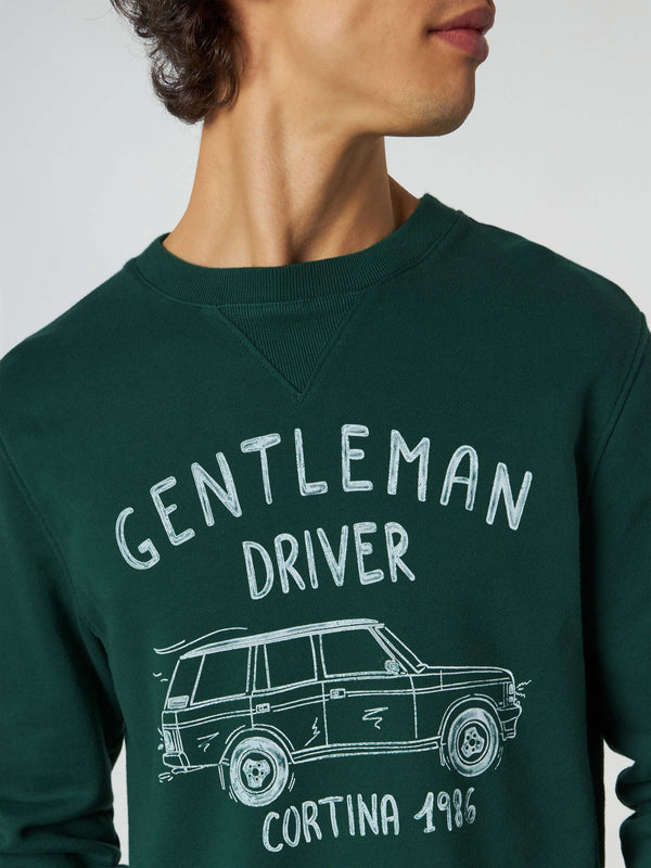 Felpa in cotone con scritta Gentleman driver Cortina 1986