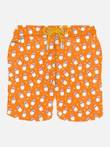 Herren-Badeshorts aus leichtem Stoff mit Estathé-Print | ESTATHé® SONDEREDITION