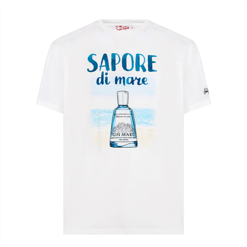 T-shirt da uomo in cotone con stampa Gin | GIN MARE EDIZIONE SPECIALE