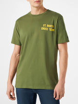 T-shirt da uomo verde con stampa Snoopy | EDIZIONE SPECIALE PEANUTS™