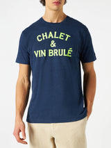 T-Shirt Herren Chalet &amp; Vin Brulé neongelber Aufdruck