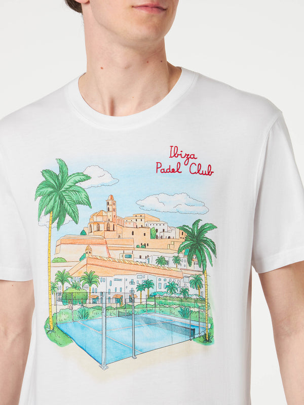 Man cotton t-shirt with Ibiza Padel Club embroidery