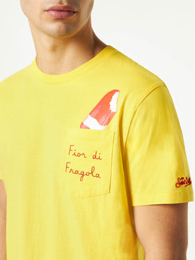 Fior di Fragola cotton t-shirt with embroidery| ALGIDA® SPECIAL EDITION - MC2 Saint Barth