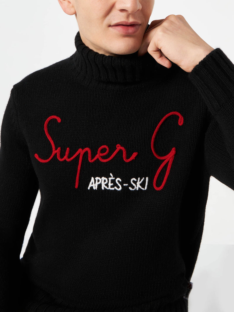 Hochgeschlossener Herrenpullover mit Super-G-Stickerei | SUPER G SONDEREDITION