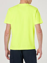 T-shirt da uomo in cotone giallo