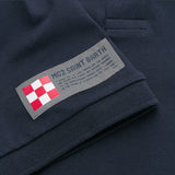 Polo piquet blu con logo St. Barth check