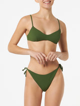 Woman military ribbed bralette bikini