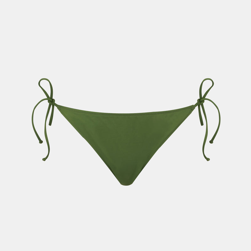 Woman military green swim briefs