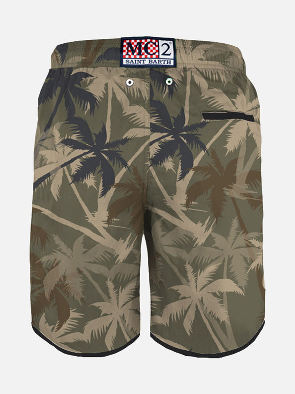 Boardshorts with palms print