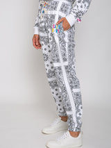 Joggers in cotone con stampa bandana