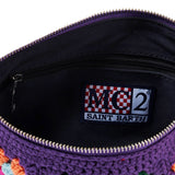 Parisienne violet crochet crossbody pouch bag