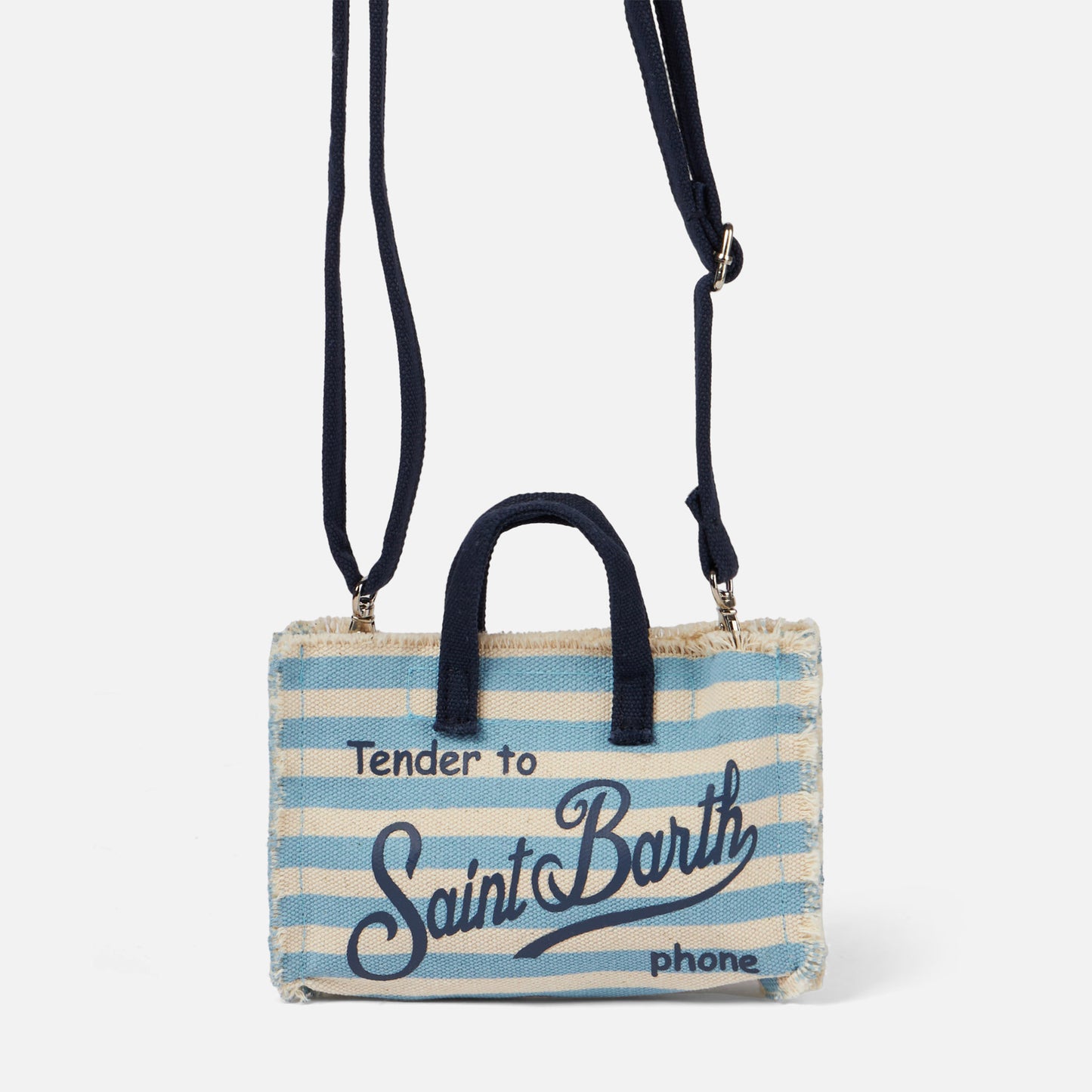 Phone holder bag with striped print