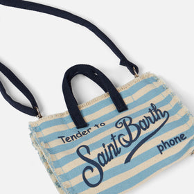 Phone holder bag with striped print