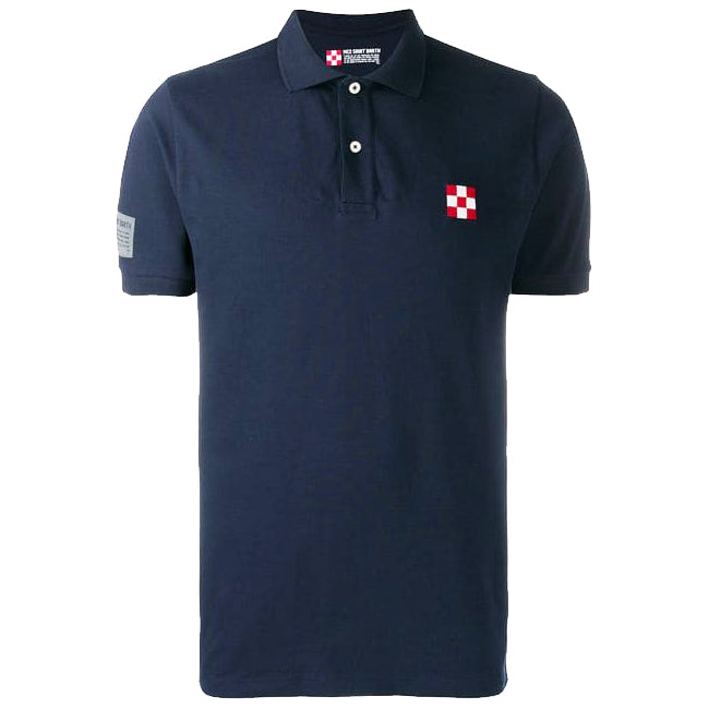 Blaues Piquet-Polo mit St. Barth-Karologo