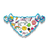 Slip da bagno da bambina con stampa unicorno