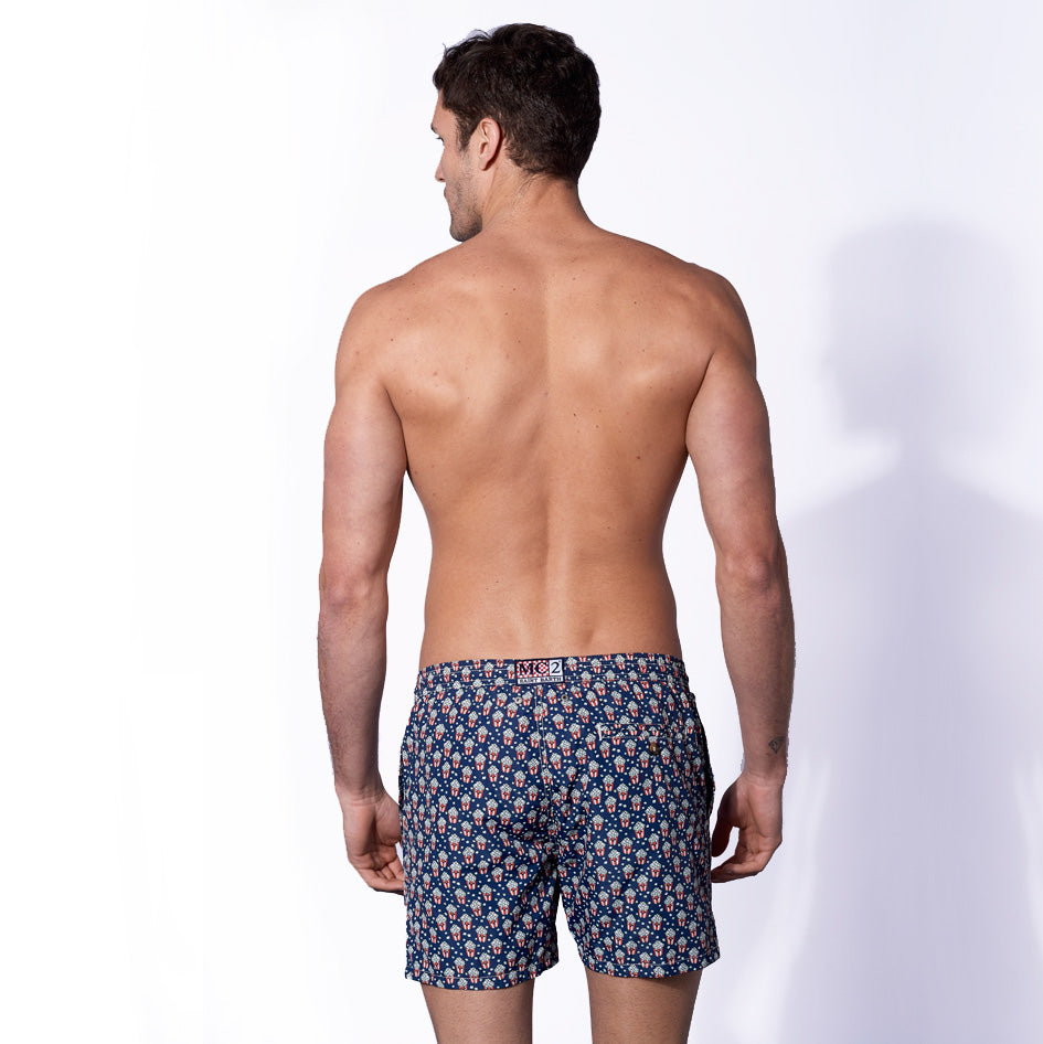 Man light fabric swim shorts with pop corn print - MC2 Saint Barth