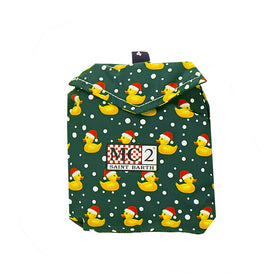 Boy light fabric swim shorts with Christmas ducky print