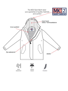 Boy hooded red parka jacket Voyager Jr