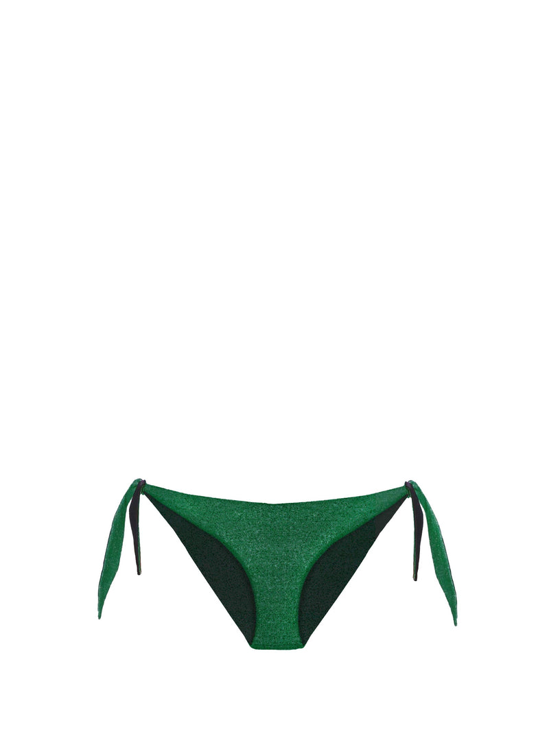 Slip mare donna in lurex verde