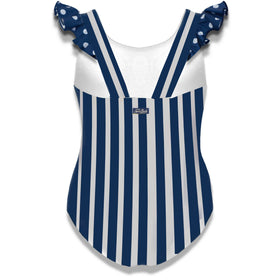 Blue and White Teddy Bear Girls Swimsuit - MC2 Saint Barth