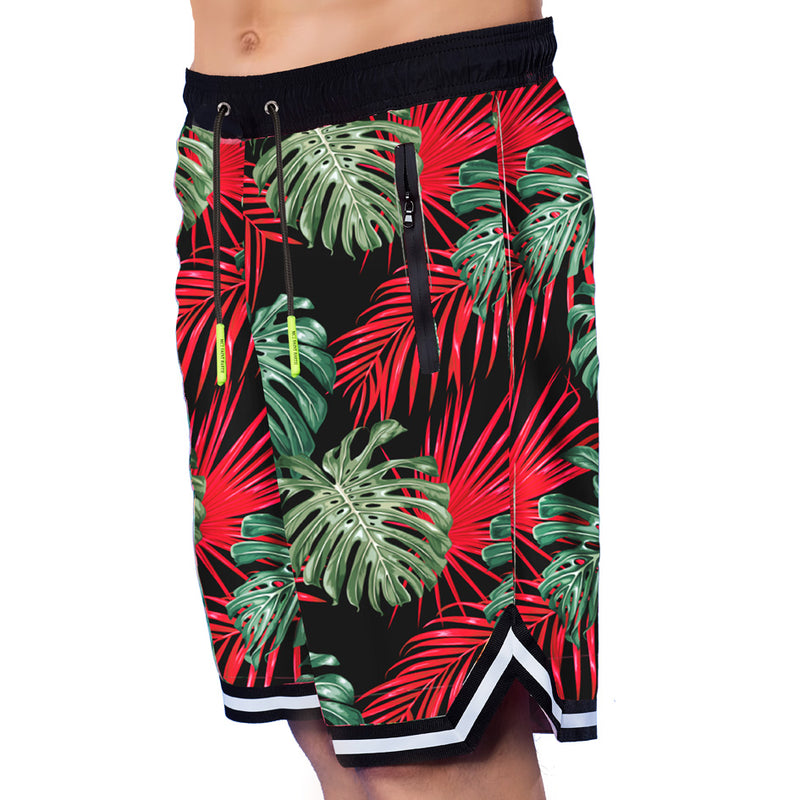 Costume da bagno con stampa tropicale stile surf