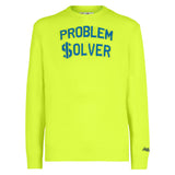 Maglia da uomo giallo fluo con stampa Problem $olver