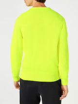 Maglia da uomo giallo fluo con stampa Problem $olver