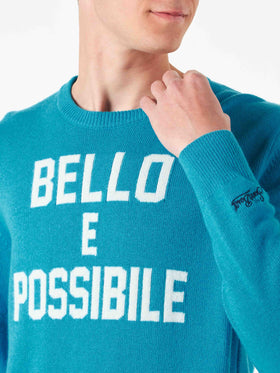 Man sweater with Bello e Possibile print - MC2 Saint Barth