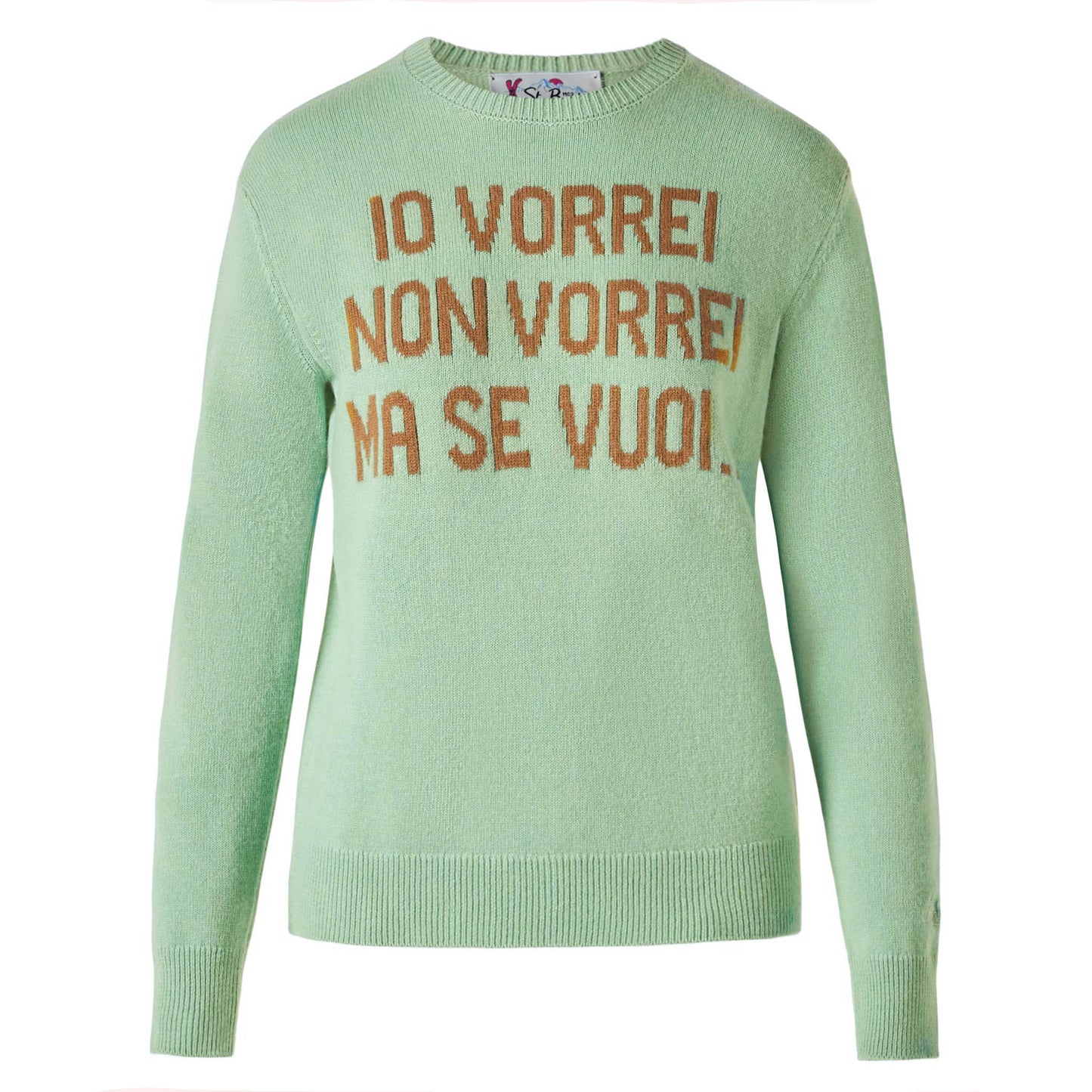 Woman green sweater with jacquard | NIKI DJ SPECIAL EDITION