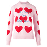 Woman sweater with heart print