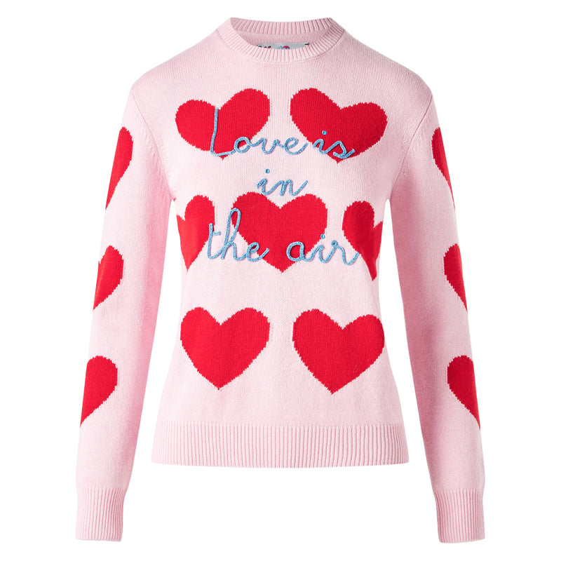 Woman sweater with heart print