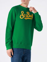 Herren-Sweatshirt mit Rundhalsausschnitt und Frottee-Logo