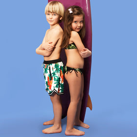 Surfboards print boy swim shorts - MC2 Saint Barth