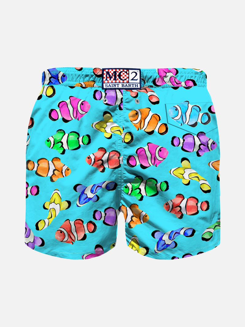 Badeshorts für Jungen mit mehrfarbigem Clownfisch-Print