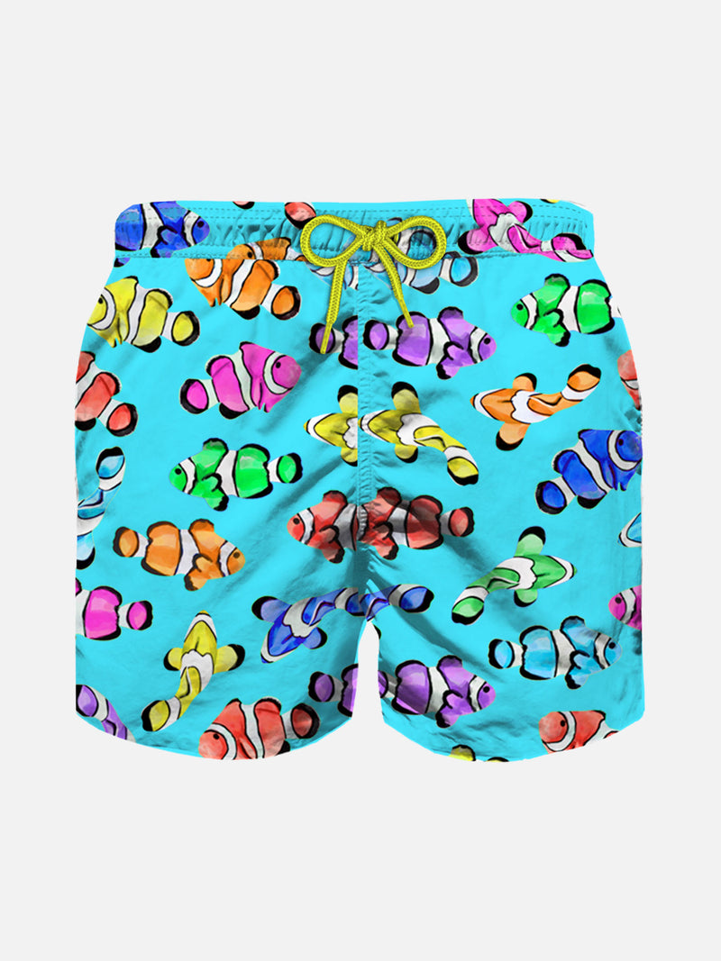 Badeshorts für Jungen mit mehrfarbigem Clownfisch-Print