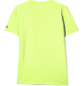 Gelbes Fluo-T-Shirt für Jungen mit UFO-Raumschiff