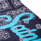 weiches Frottee-Strandtuch mit blauem Bandana-Print