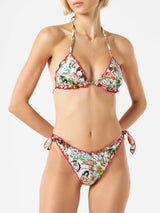 Damen-Triangel-Bikini mit Tattoo-Print