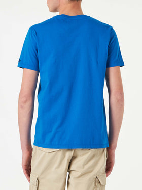 T-shirt da uomo in cotone trattamento vintage con stampa St. Barth Padel Club