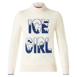 Maglia mezzo dolcevita Ice Girl grafica lurex