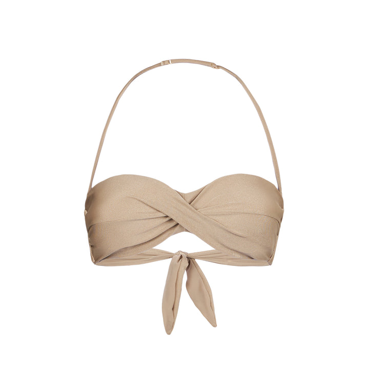 Glänzendes taubengraues Bandeau-Top