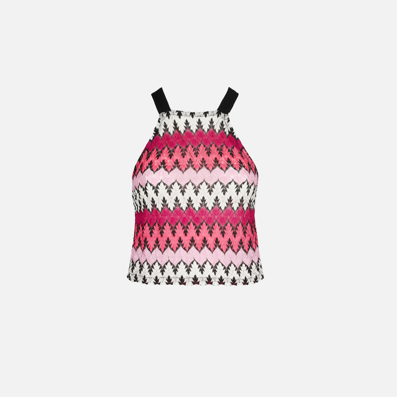 Top da donna chevron