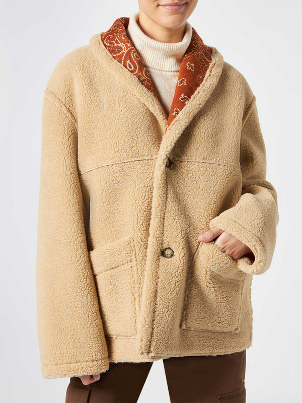 Giacca da donna in shearling reversibile